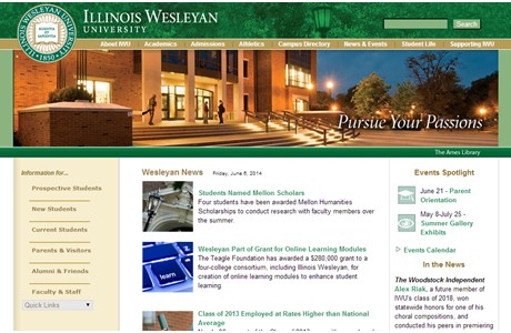 Illinois Wesleyan University Website