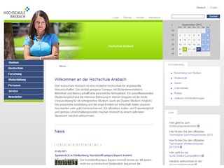 Ansbach University of Applied Sciences Website