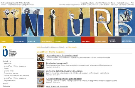 University of Urbino Website