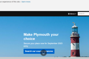 University of Plymouth Website