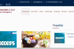 University of Tuzla Website