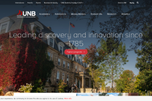 University of New Brunswick Website