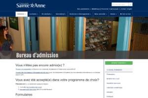 University of Sainte-Anne Website