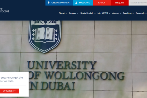 University of Wollongong in Dubai Website