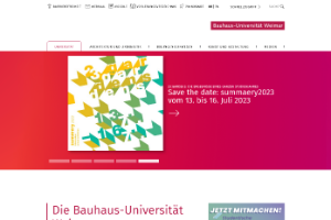 Bauhaus-University Weimar Website