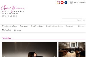 Robert Schumann University of Music Düsseldorf Website