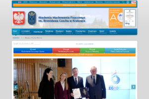University School of Physical Education in Cracow Website