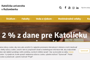 Catholic University in Ruzomberok Website