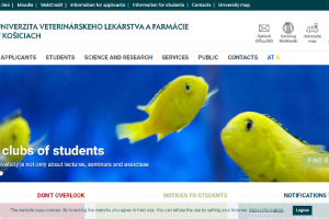 University of Veterinary Medicine in Kosice Website