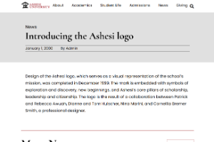Ashesi University College Website