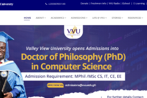 Valley View University Website