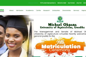 Michael Okpara University of Agriculture, Umudike Website
