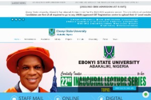 Ebonyi State University Website