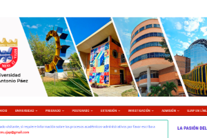 José Antonio Páez University Website