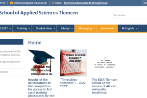 School of Applied Sciences Tlemcen Website