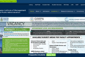 Ghana Institute of Management and Public Administration Website