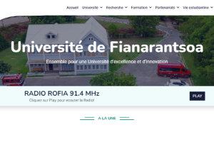 University of Fianarantsoa Website