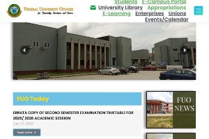 Federal University Otuoke Website