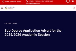 Federal University of Petroleum Resources Effurun Website