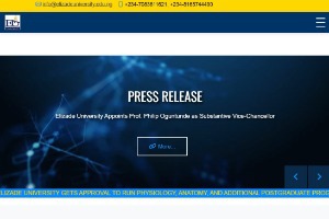 Elizade University Website