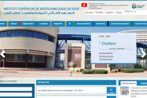 Higher Institute of Biotechnologies of Sfax Website