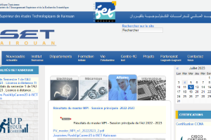 Higher Institute of Technological Studies ISET Kairouan Website