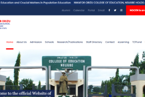 Nwafor Orizu College of Education Nsugbe Website