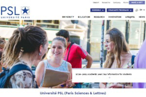 Paris Sciences et Lettres University Website