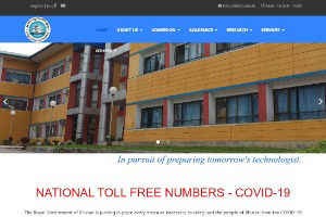 Royal University of Bhutan College of Science and Technology Website