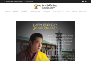 Royal University of Bhutan Sherubtse College Website