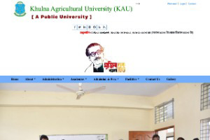 Khulna Agricultural University Website