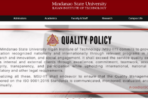 Mindanao State University Iligan Institute of Technology Website