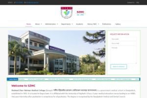 Shaheed Ziaur Rahman Medical College Website