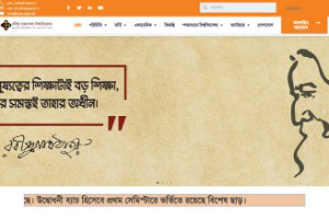 Tagore University of Creative Arts Website