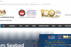 Sultan Idris Education University Website