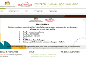 Politeknik Tuanku Syed Sirajuddin Website