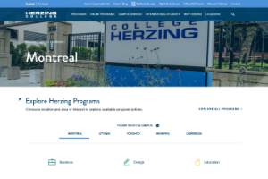 Herzing College Montreal Website