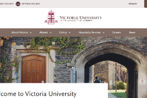 Victoria University in the University of Toronto Website