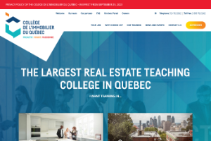 Collège de l'immobilier Website