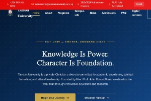 Tansian University Website