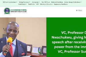 Alex Ekwueme Federal University Ndufu Alike Website