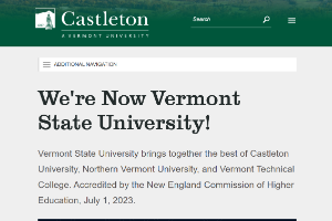 Castleton University Website