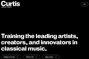Curtis Institute of Music Website