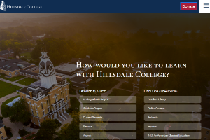 Hillsdale College Website