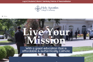 Holy Apostles College and Seminary Website