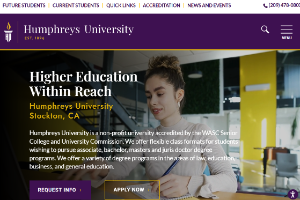 Humphreys University  Website