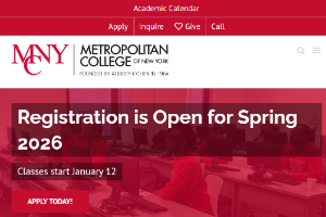 Metropolitan College of New York Website