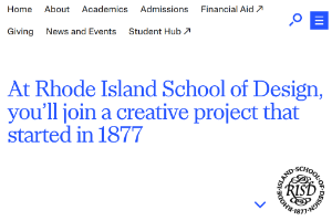Rhode Island School of Design Website