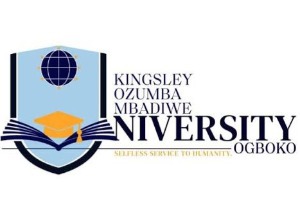 Kingsley Ozumba Mbadiwe University Logo