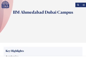 Indian Institute of Management Ahmedabad – Dubai Website